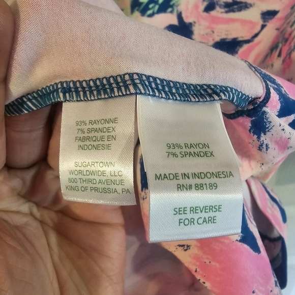 NWOT Lilly Pulitzer Sophie Sheath Sleeve Floral Jersey Knit Mini Dress - Picture 6 of 8